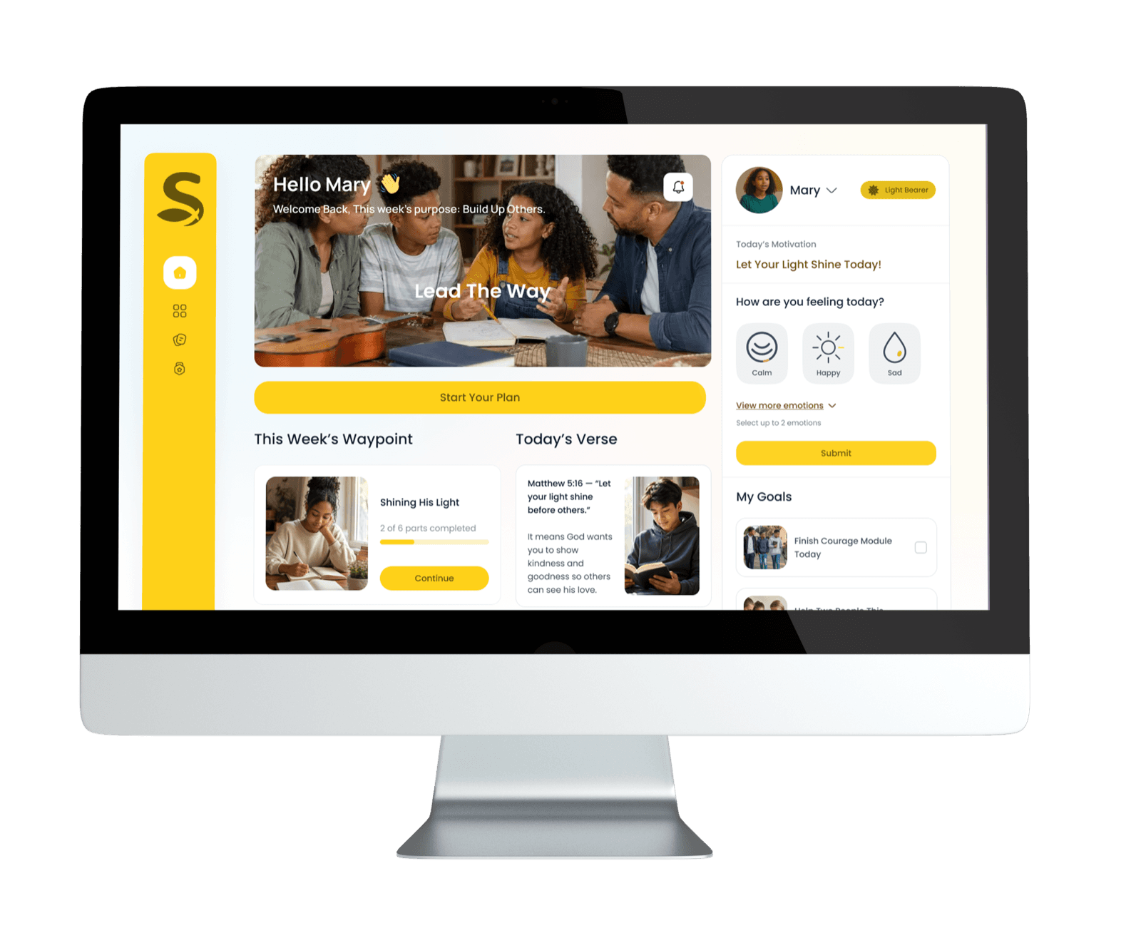 Child Home Experience — Light Bearer home screen